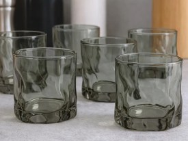 Vaso vidrio irregular fume 